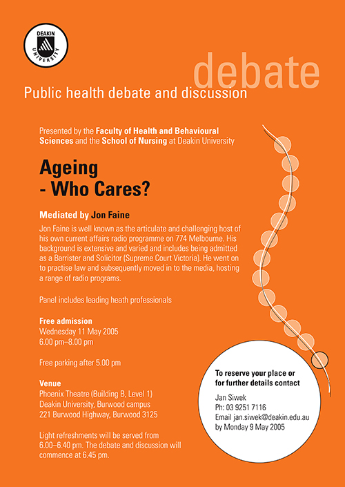Ageing, who cares? A3 poster
