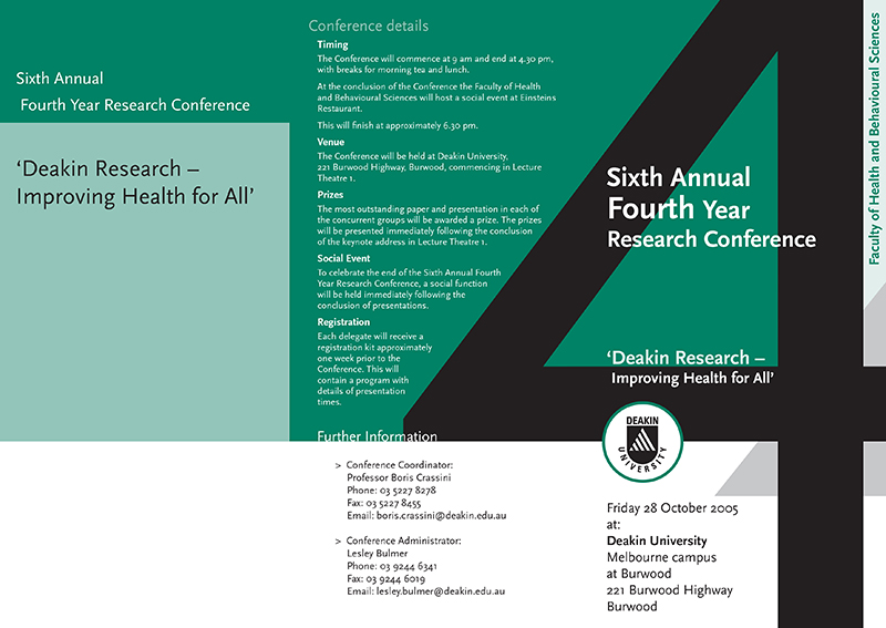 Research conference brochure